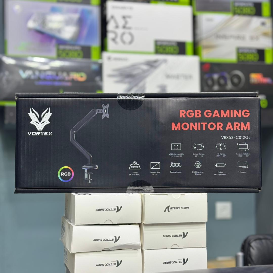 SUPPORT MONITEUR SINGLE VORTEX VRX63-C012GL RGB BLACK